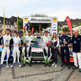 Das Podium der ADAC Saarland-Pfalz Rallye